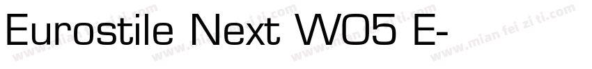 Eurostile Next W05 E字体转换